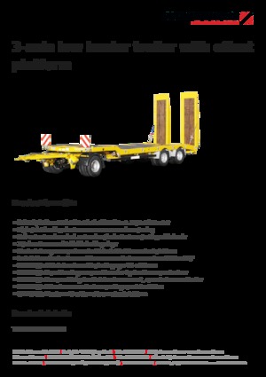 Anhänger Tiefbett Schwarzmüller 3-axle low loader trailer with offset platform
