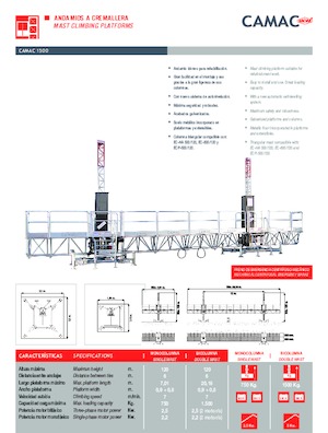 Mastkletterarbeitsbühnen CAMAC Camac 1500