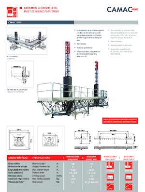 Mastkletterarbeitsbühnen CAMAC Camac 3000