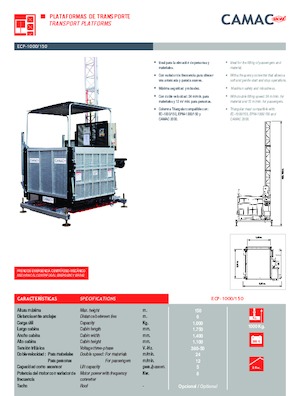 Industrieaufzüge CAMAC ECP 1000/150