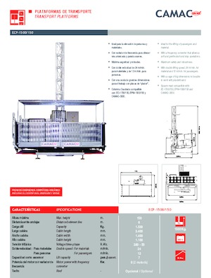 Industrieaufzüge CAMAC ECP 1500/150