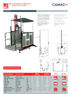 Industrieaufzüge CAMAC ECP 500/120