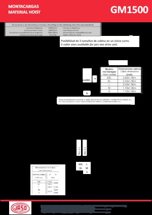 Industrieaufzüge Jaso GM1500