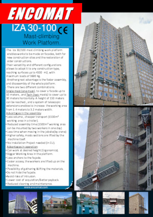 Mastkletterarbeitsbühnen Encomat IZA 30/100