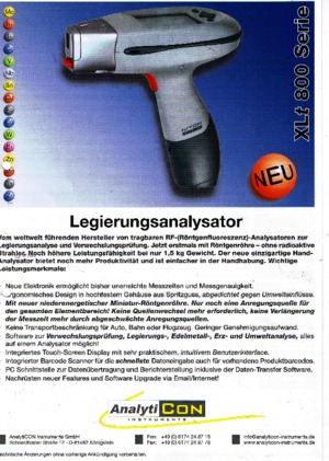 Metallanalysegeräte Niton XLt 800