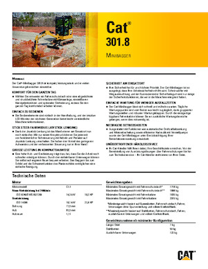 Minibagger Caterpillar 301.8