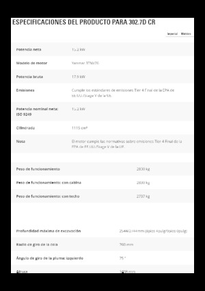 Minibagger Caterpillar 302.7D CR
