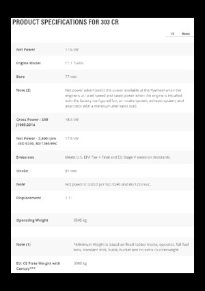 Minibagger Caterpillar 303 CR