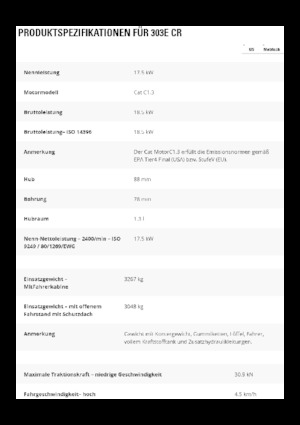 Minibagger Caterpillar 303E CR