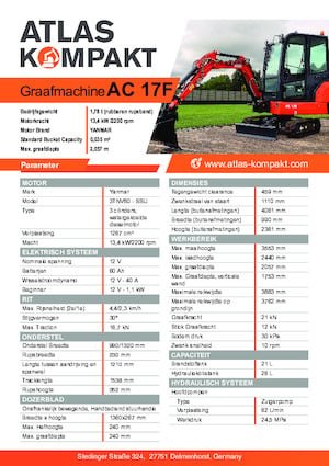 Minibagger Atlas Kompakt AC 17F