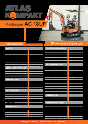 Minibagger Atlas Kompakt AC 18UF
