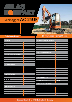 Minibagger Atlas Kompakt AC 25UF