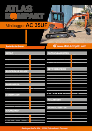 Minibagger Atlas Kompakt AC 35UF