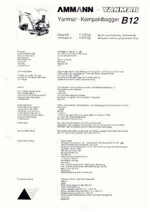 Minibagger Yanmar B 12