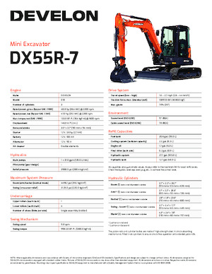Minibagger Develon DX55R-7