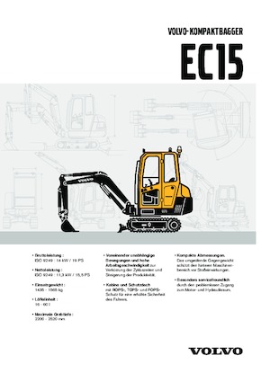 Minibagger Volvo EC15 XR