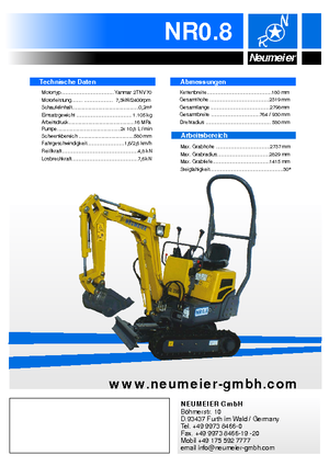 Minibagger Neumeier NR 0.8