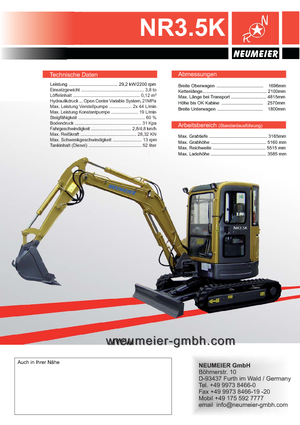 Minibagger Neumeier NR 3.5 K