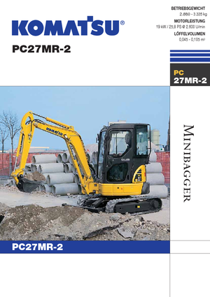 Minibagger Komatsu PC27MR-2