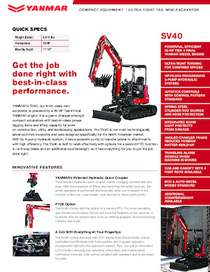 Minibagger Yanmar SV40