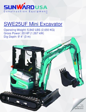 Minibagger Sunward SWE25UF 