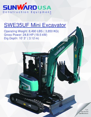 Minibagger Sunward SWE35UF 