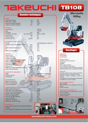 Minibagger Takeuchi TB 108