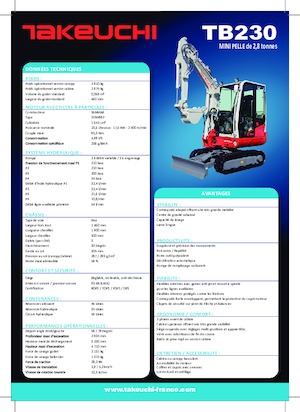 Minibagger Takeuchi TB 230