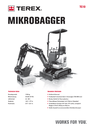 Minibagger Terex TC 10 Z