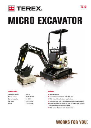 Minibagger Terex TC 10 Z