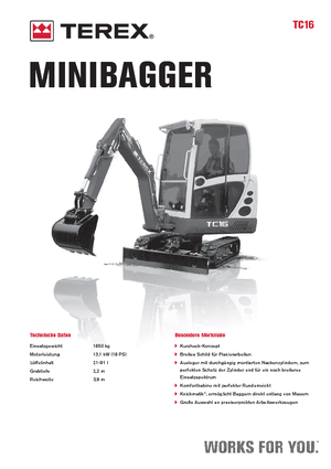 Minibagger Terex TC 16