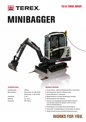 Minibagger Terex TC 16 Twindrive