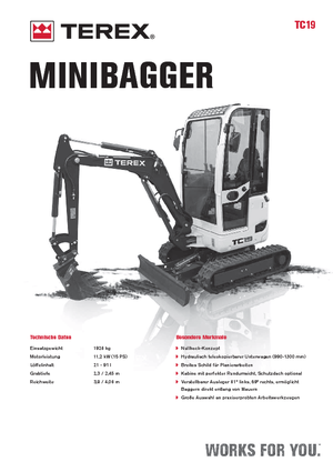 Minibagger Terex TC 19 Z