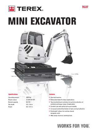 Minibagger Terex TC 37
