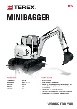 Minibagger Terex TC 50