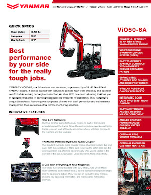 Minibagger Yanmar ViO50-6A