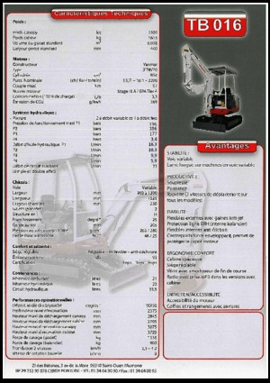 Minibagger Takeuchi TB 016 A