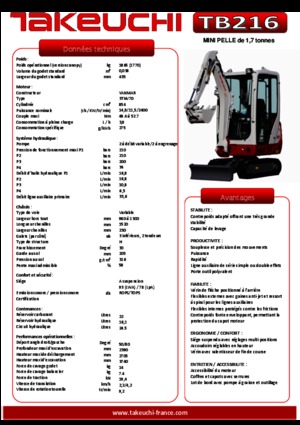 Minibagger Takeuchi TB216S