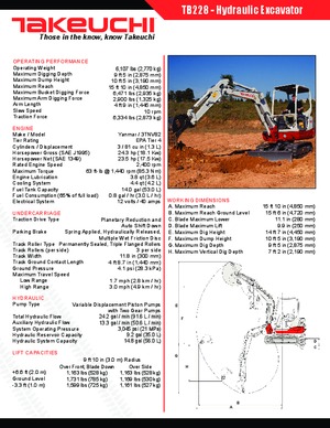 Minibagger Takeuchi TB 228 