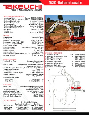 Minibagger Takeuchi TB 250