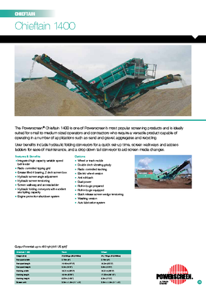Mobile Siebanlagen Powerscreen Chieftain 1400