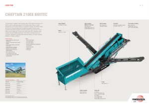 Mobile Siebanlagen Powerscreen Chieftain 2100X Bivitec