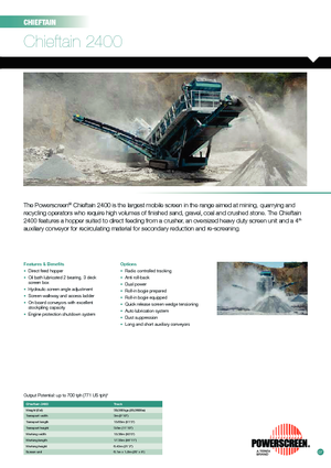 Mobile Siebanlagen Powerscreen Chieftain 2400-3D