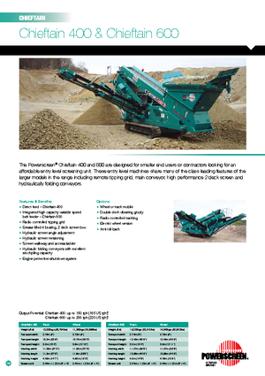 Mobile Siebanlagen Powerscreen Chieftain 600 Rad