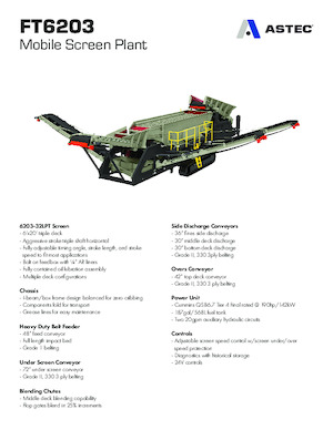 Mobile Siebanlagen Astec FT6203CC