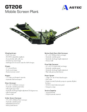 Mobile Siebanlagen Astec GT206