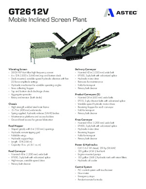 Mobile Siebanlagen Astec GT2612V