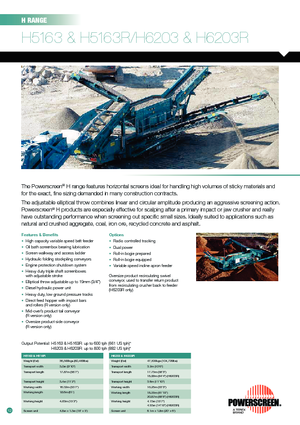 Mobile Siebanlagen Powerscreen H 6203