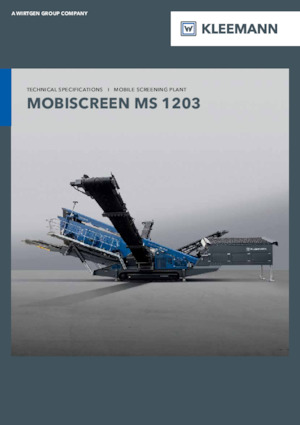 Mobile Siebanlagen Kleemann MS 1203