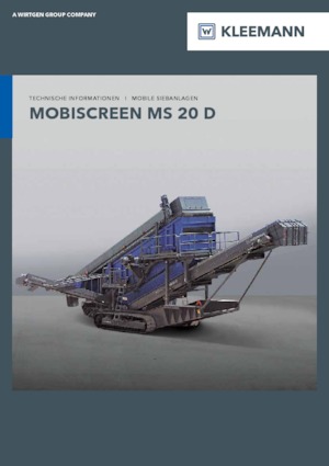 Mobile Siebanlagen Kleemann MS 20 D
